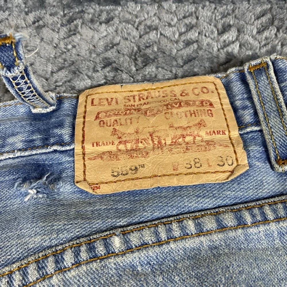 Levi's 559 Jeans Men's 38x30 Blue Relaxed Straight‎ Light Wash